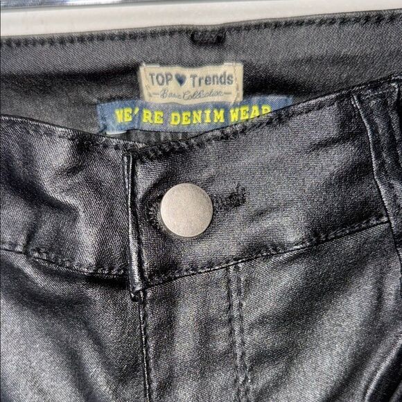 Black Biker Style Pants - Picture 2 of 14